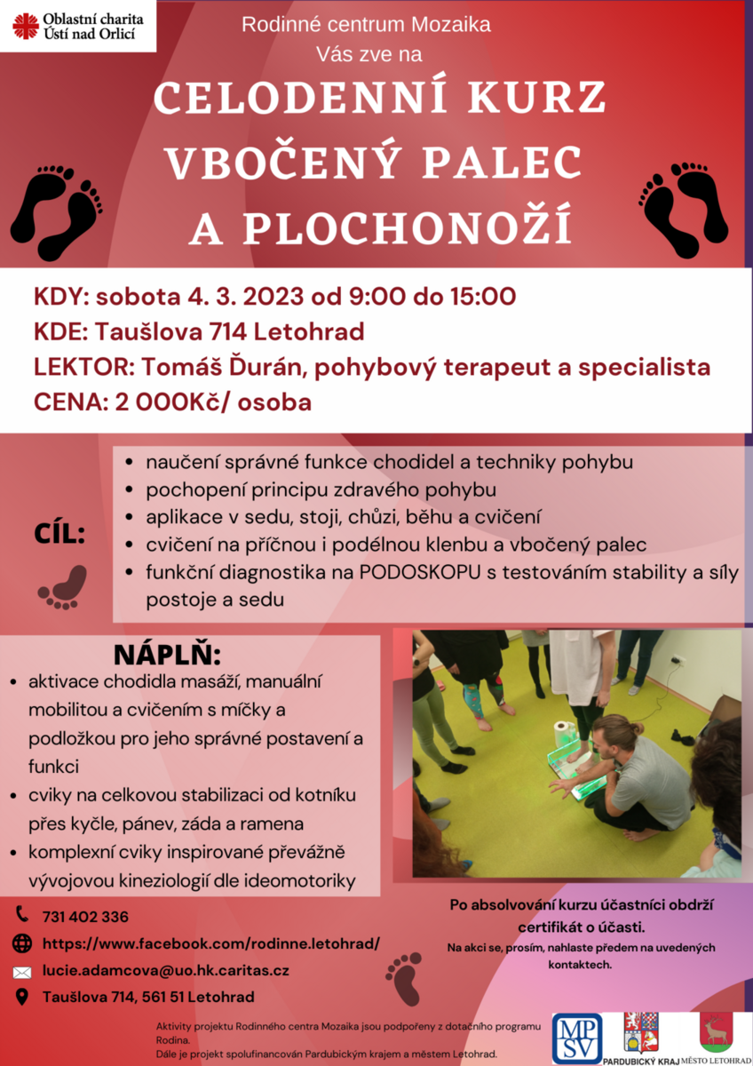 Celodenní kurz vbočený palec a plochonoží