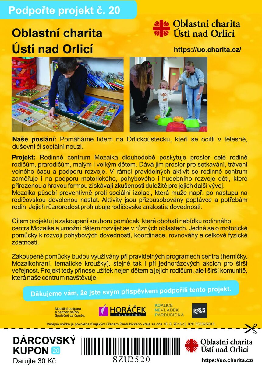 20 OBLASTNÍ CHARITA ÚO-1 20 OBLASTNÍ CHARITA ÚO-1