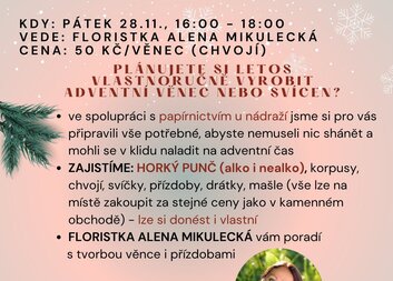 Tvoření adventních věnců a svícnů