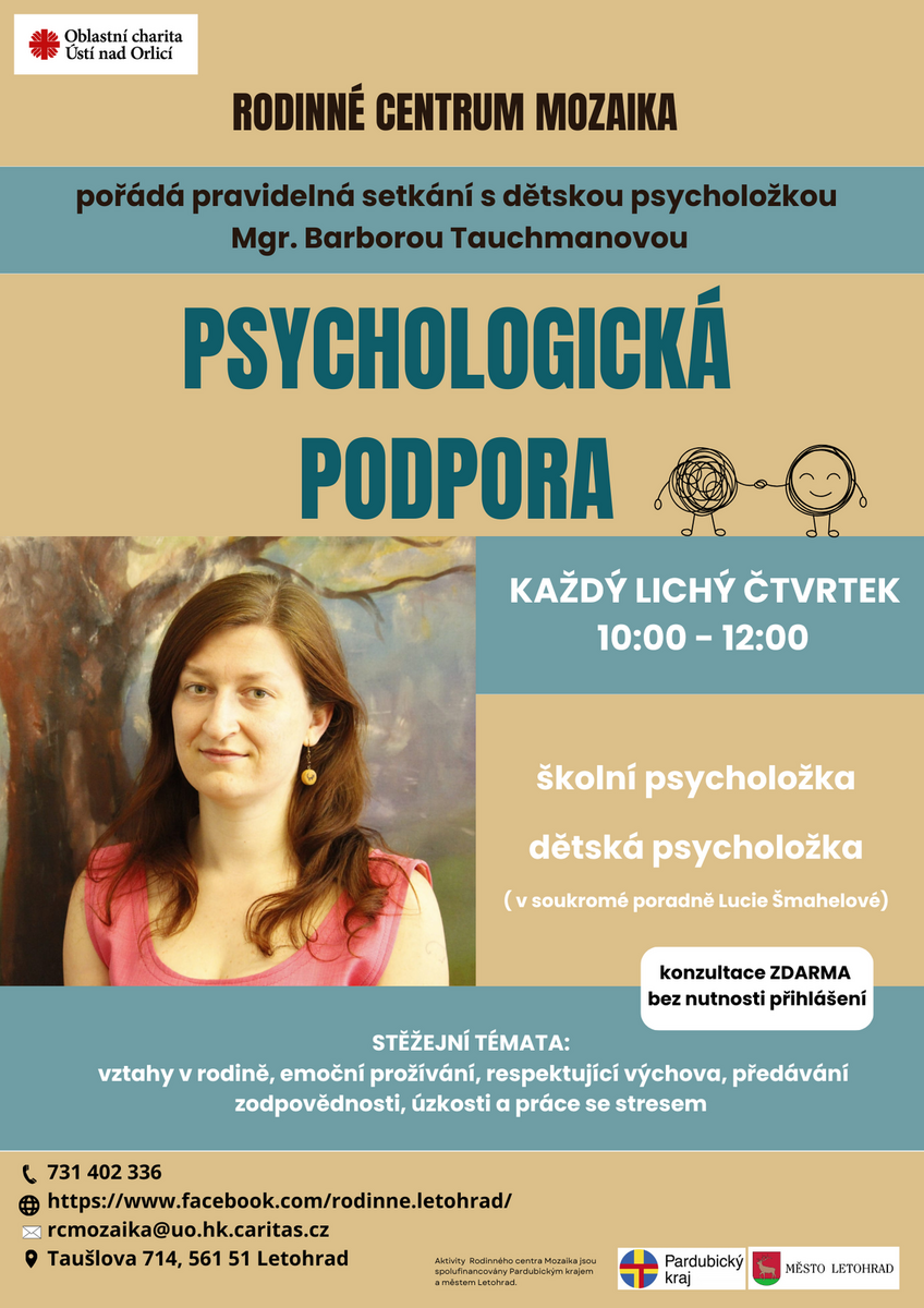 Psychologická podpora, bez nutnosti přihlášení